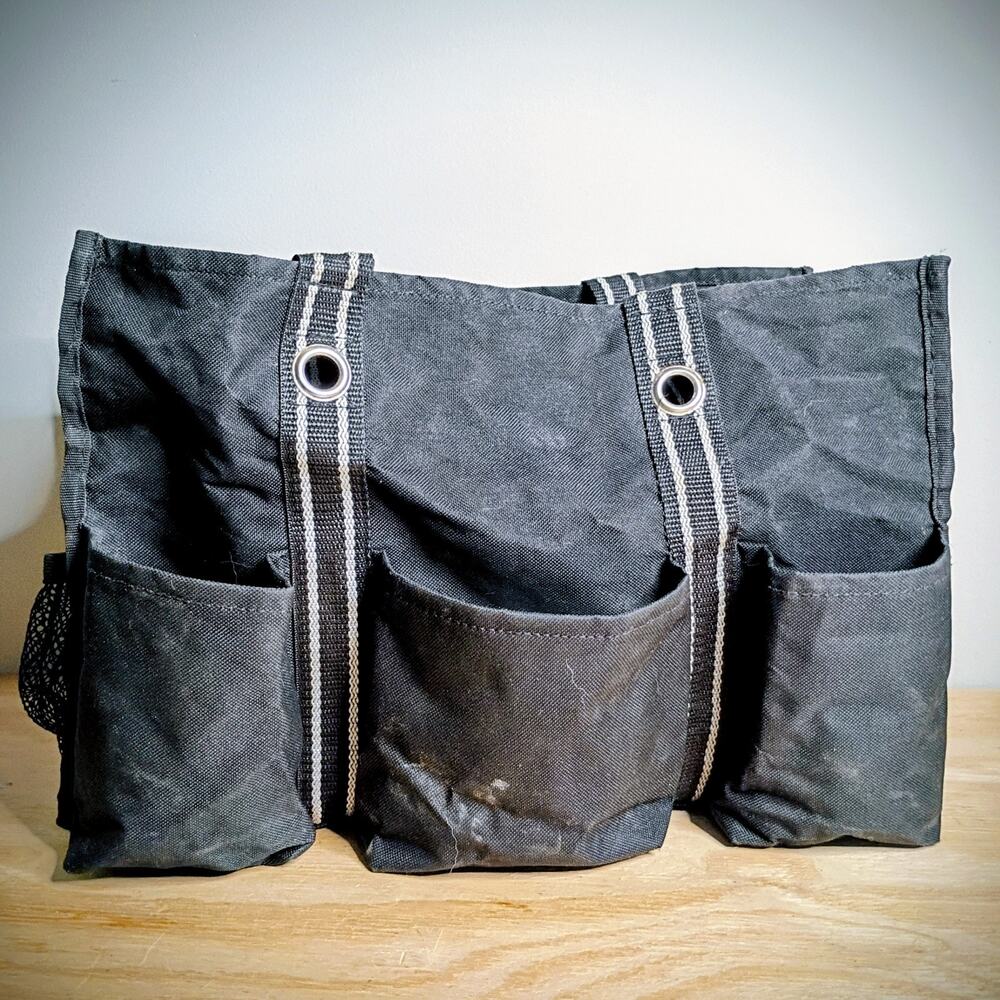 Thirty One Zip Top Organizing Utility Tote Spirit Grey Solid 657A NIP
